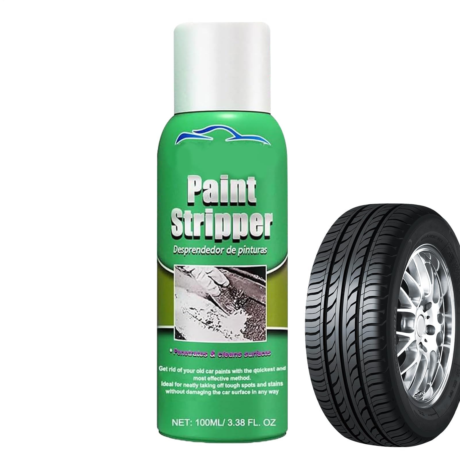 Rimuovi Vernice Per Metalli - Spray Sverniciatore 100ml - Detergente Multiuso per Auto Legno Vetro Macchinari e Metallo