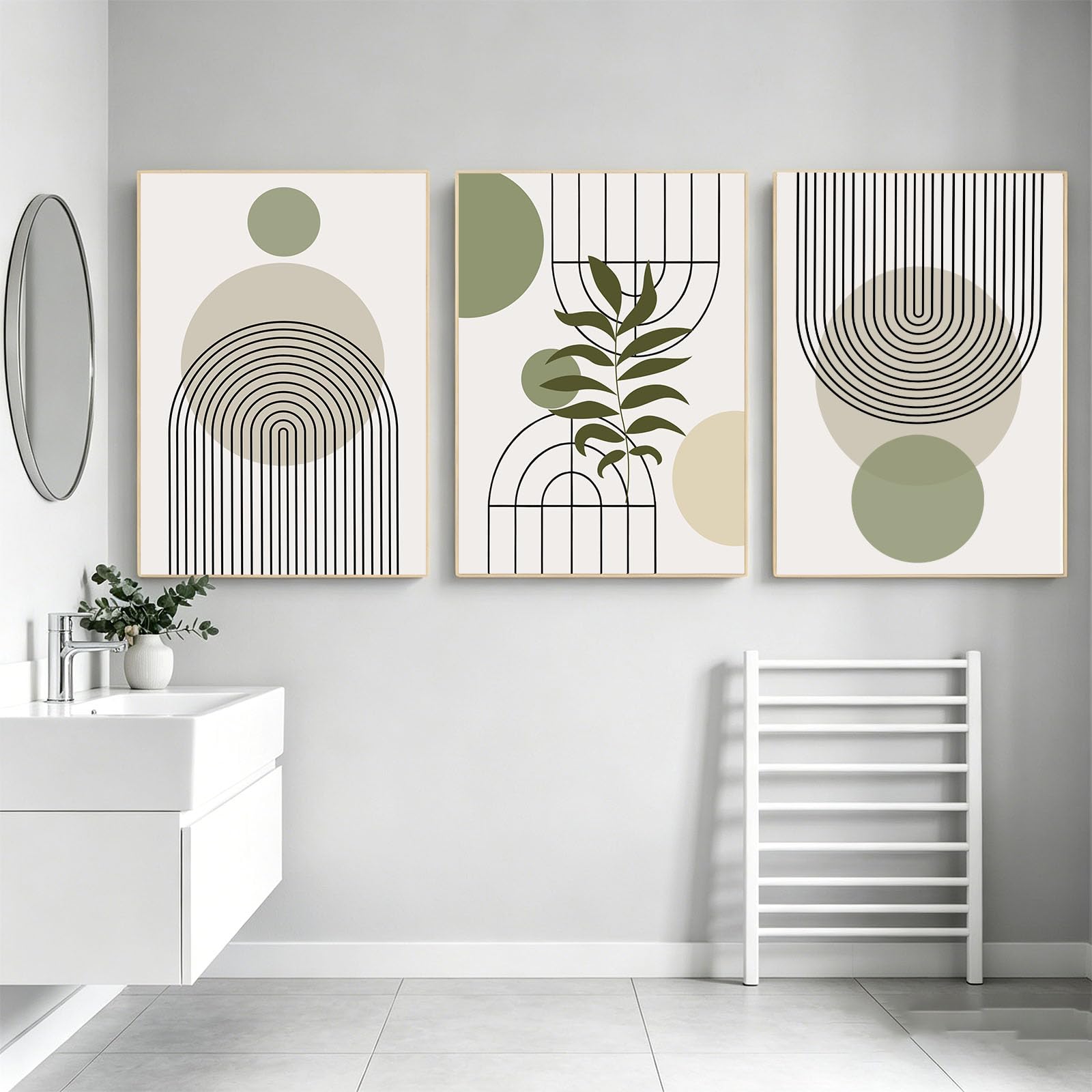 BDKCYO Cuadros murales para sala de estar, imágenes modernas de geometría abstracta, póster artístico, decoración de pared, sin marco (líneas B, 60 x 90 cm)