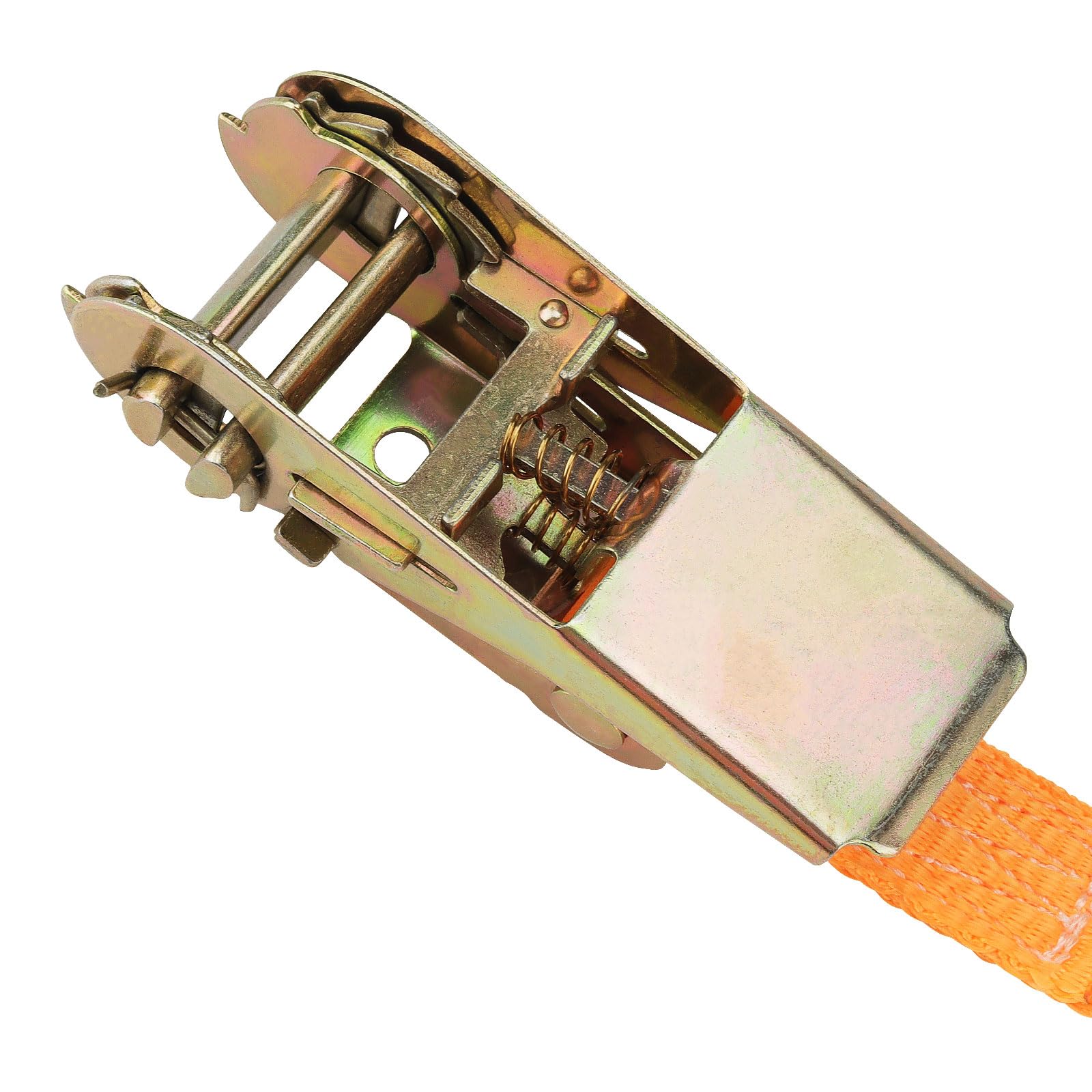 PINGEUI 10 cinghie con cricchetto, 6 m x 25 mm, portata fino a 800 kg, cinghie di ancoraggio con gancio a cricchetto, cinghie a cricchetto, cinghie di ancoraggio per fissaggio del carico, arancione