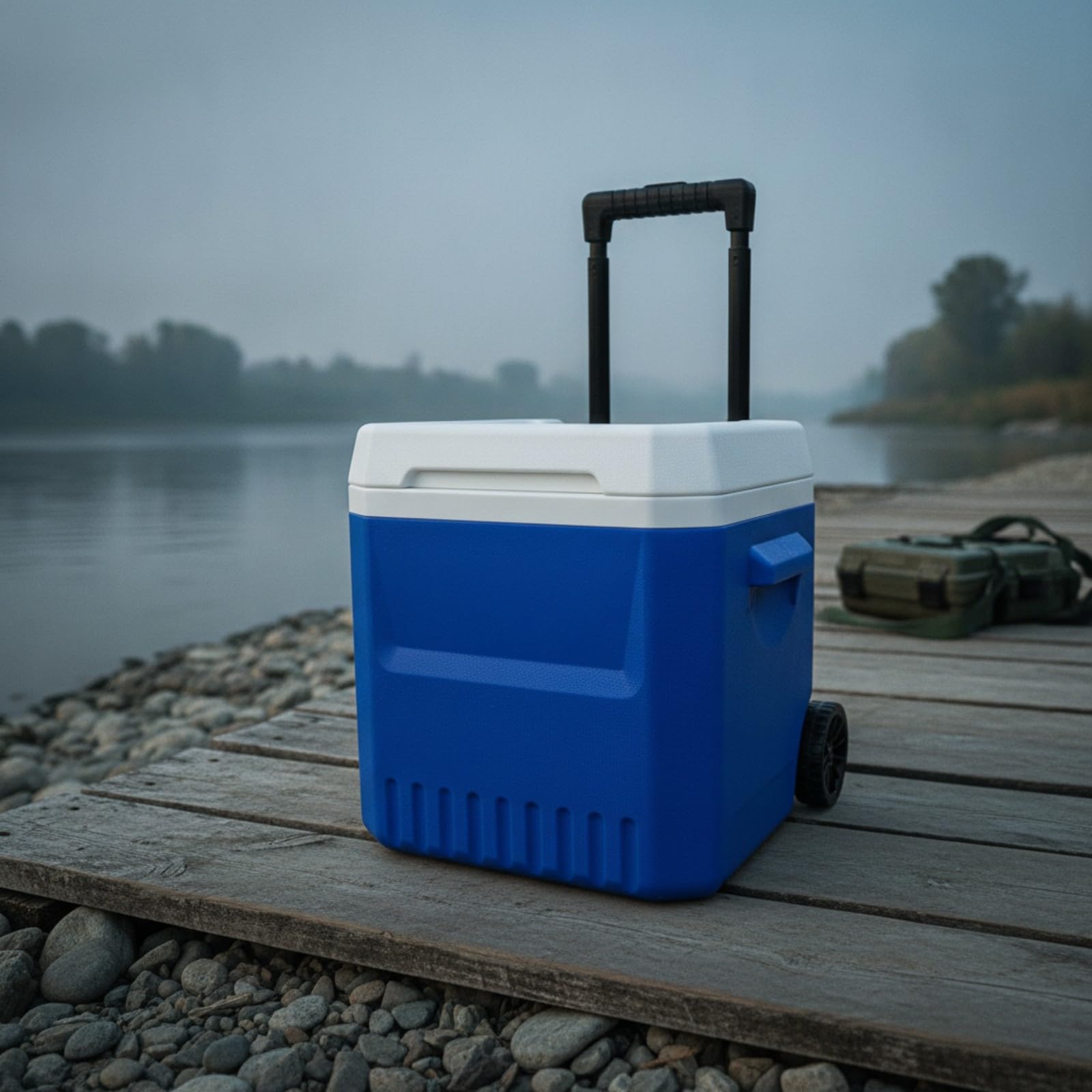 Harilla Kompakt Kühlbox mit Becherhaltern | Robuste Hartplastik-Konstruktion, Kühlbehälter mit Klappdeckel, leicht zu reinigen, Behälter, für Camping, Picknick, Angler