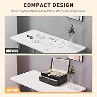 Vista 8 de Caja para anteojos de Co-z, organizador de anteojos, caja de almacenamiento con visualización Negro