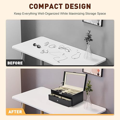 Miniatura 8 de Caja para anteojos de Co-z organizador de anteojos caja de almacenamiento con visualización