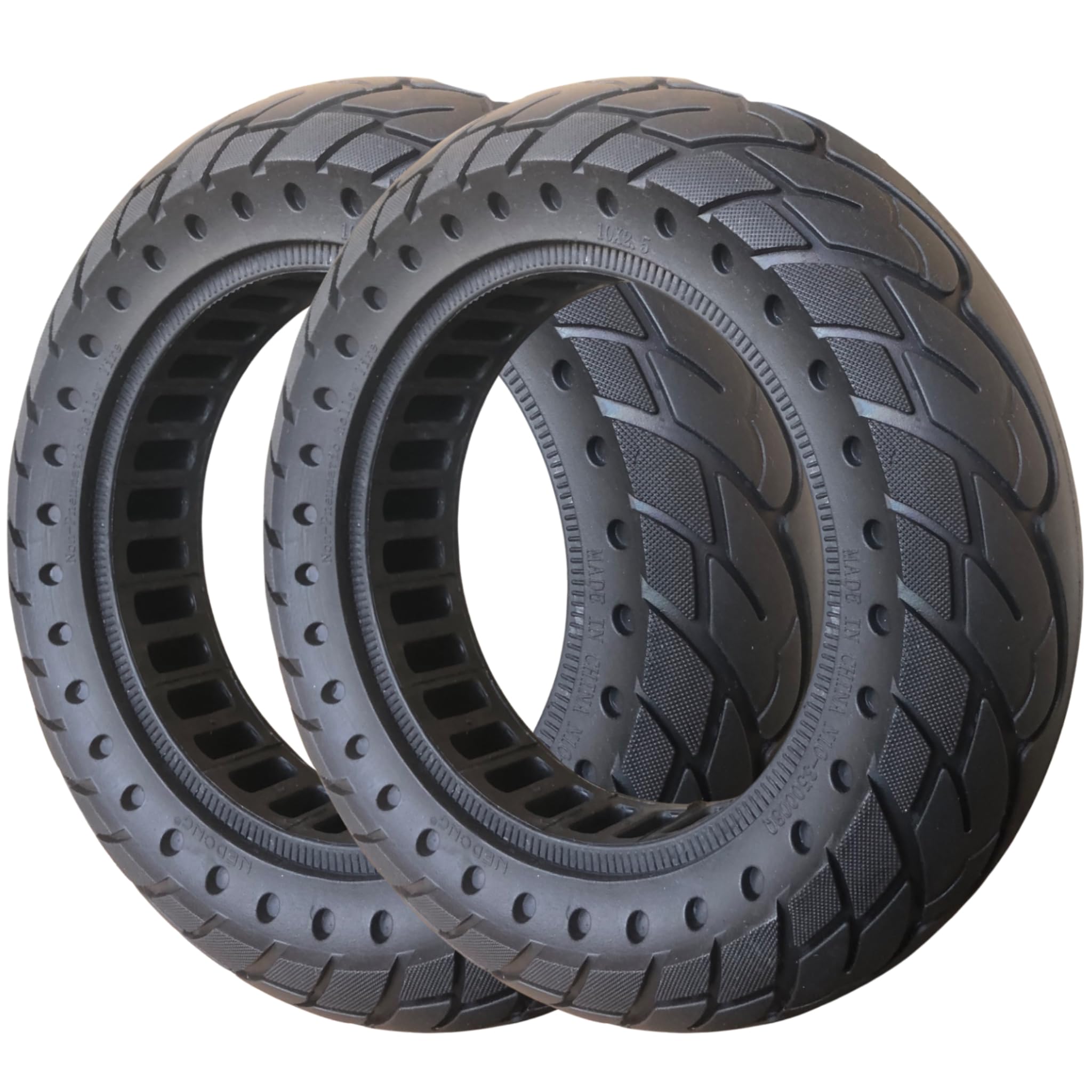 G.V.SHOP® Rueda Maciza 10x2.5 (36mm) para Patinete Eléctrico – Neumático Sólido Antipinchazos Compatible con Xiaomi, Ducati, Lexgo, Vivobike S2 60/70-6.5 (Azul 2pcs+Palanca) — view 12