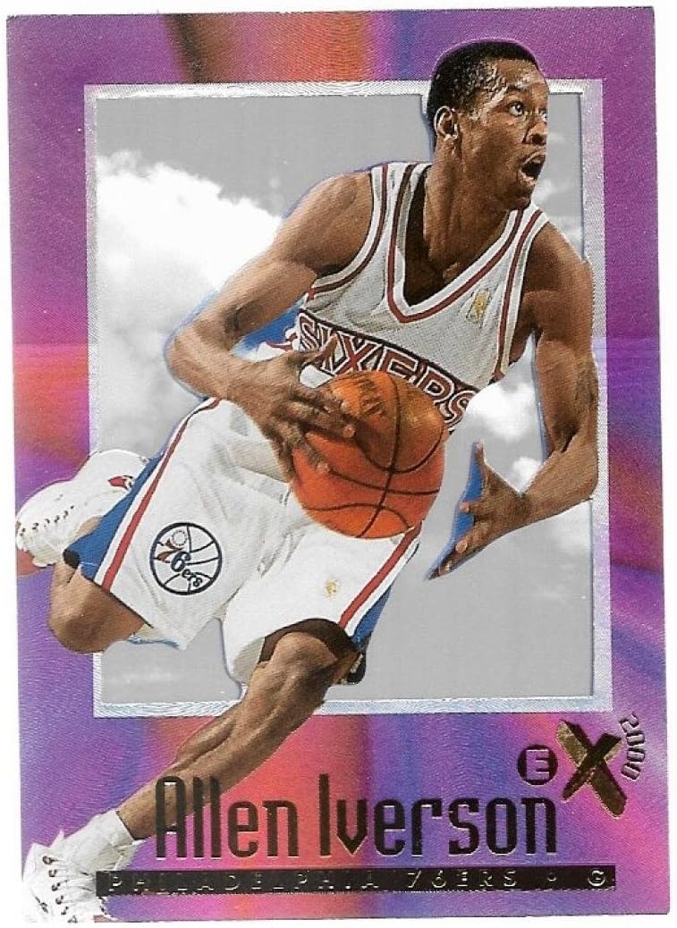 1996-97 E-X2000#53 Allen Iverson Philadelphia 76ers NBA Basketball Card (RC - Rookie Card) NM-MT