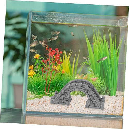 Miniatura 5 de DECHOUS 2 piezas de micro paisaje puente de piedra pecera decoración pecera adornos retro decoración casa de muñecas puente mini jardín decoración