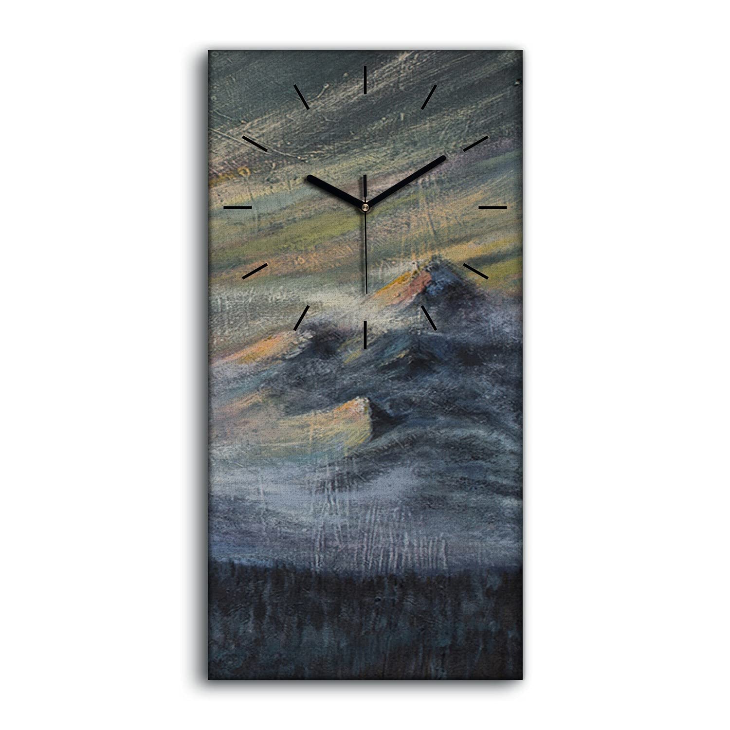 Horloge murale salon paysage de montagne tableau moderne pour chambre à coucher