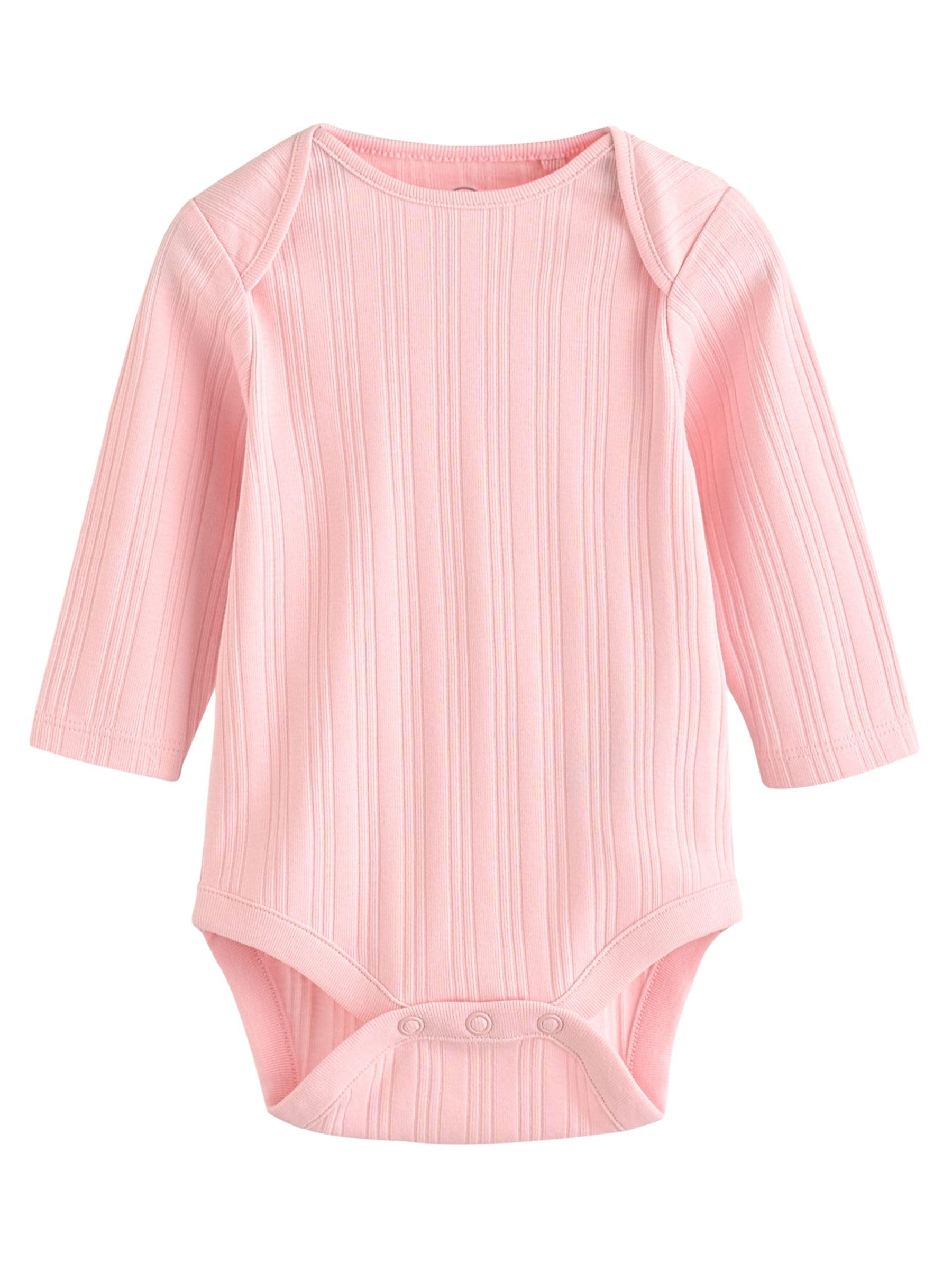NEXT Bébé fille Body bébé côtelé à manches courtes 100% coton, lot de 5