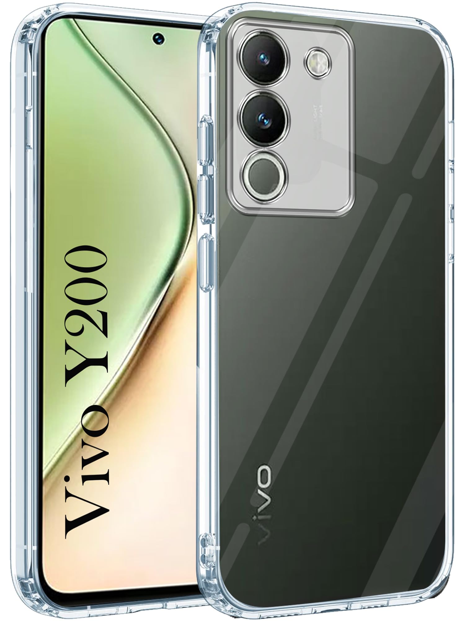 Jkobi Back Cover for Vivo Y200 (Silicone Clear Shockproof Case with Camera Protection | Soft and Flexible | Transparent) (B0CQM6C8T3) Amazon Price History, Amazon Price Tracker