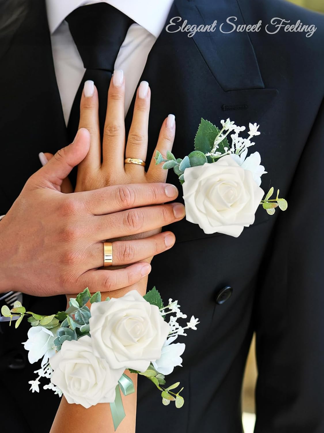 MACTING White Artificial Flower Roses 30PCS Fake Flowers with Stem Real Touch Foam Roses for DIY Wedding Bouquet Arrangements Table Centerpieces Party Bridal Shower Home Spring Valentines Day Decor - Image 5