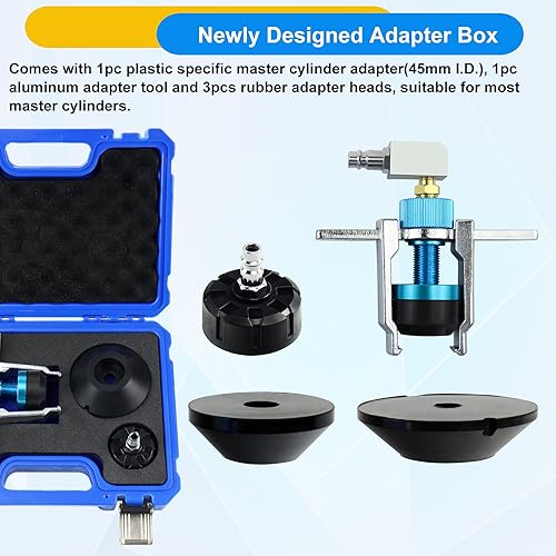Miniatura 4 de JoyFans Kit adaptador de cilindro maestro del sistema de embrague de freno, funciona con herramienta de purga de frenos para reemplazo de líquido de