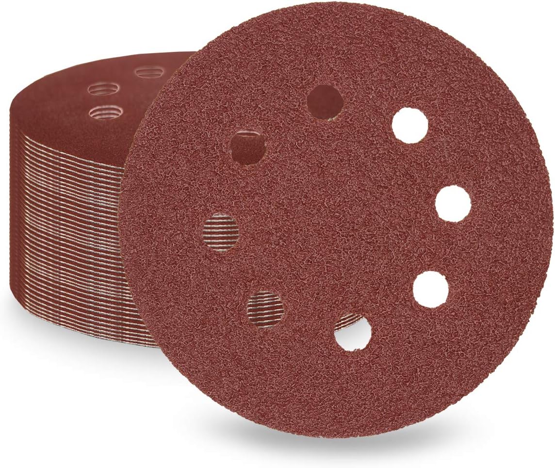 LESNIC 100PCS Sanding Sheets,125mm Sanding Discs Pads Hook and Loop