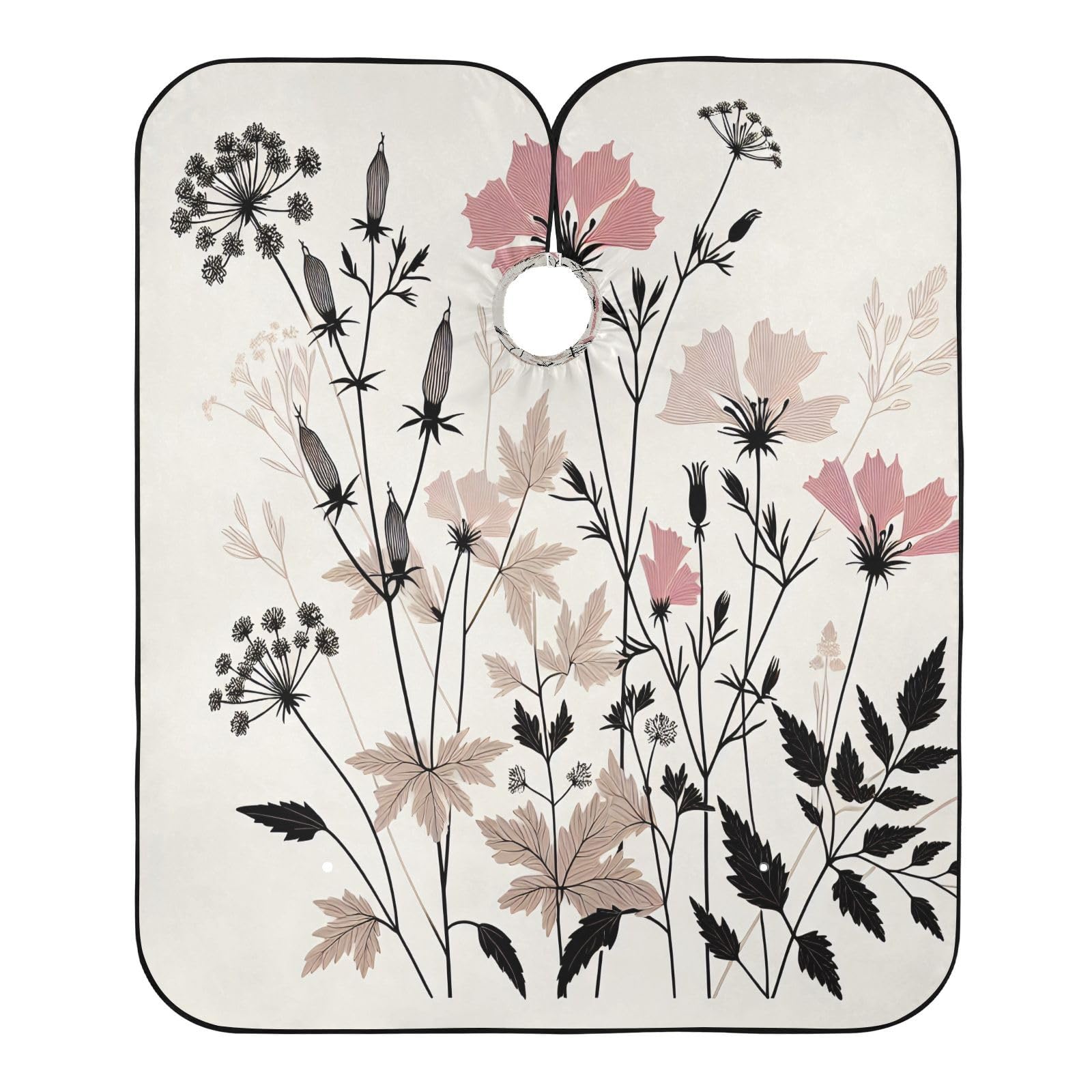 Kigai Wildflowers Hair Cutting Cape for Men & Women Waterproof Barber Cape Professional Hairdressing Salon Styling Apron with Adjustable Closure Snap