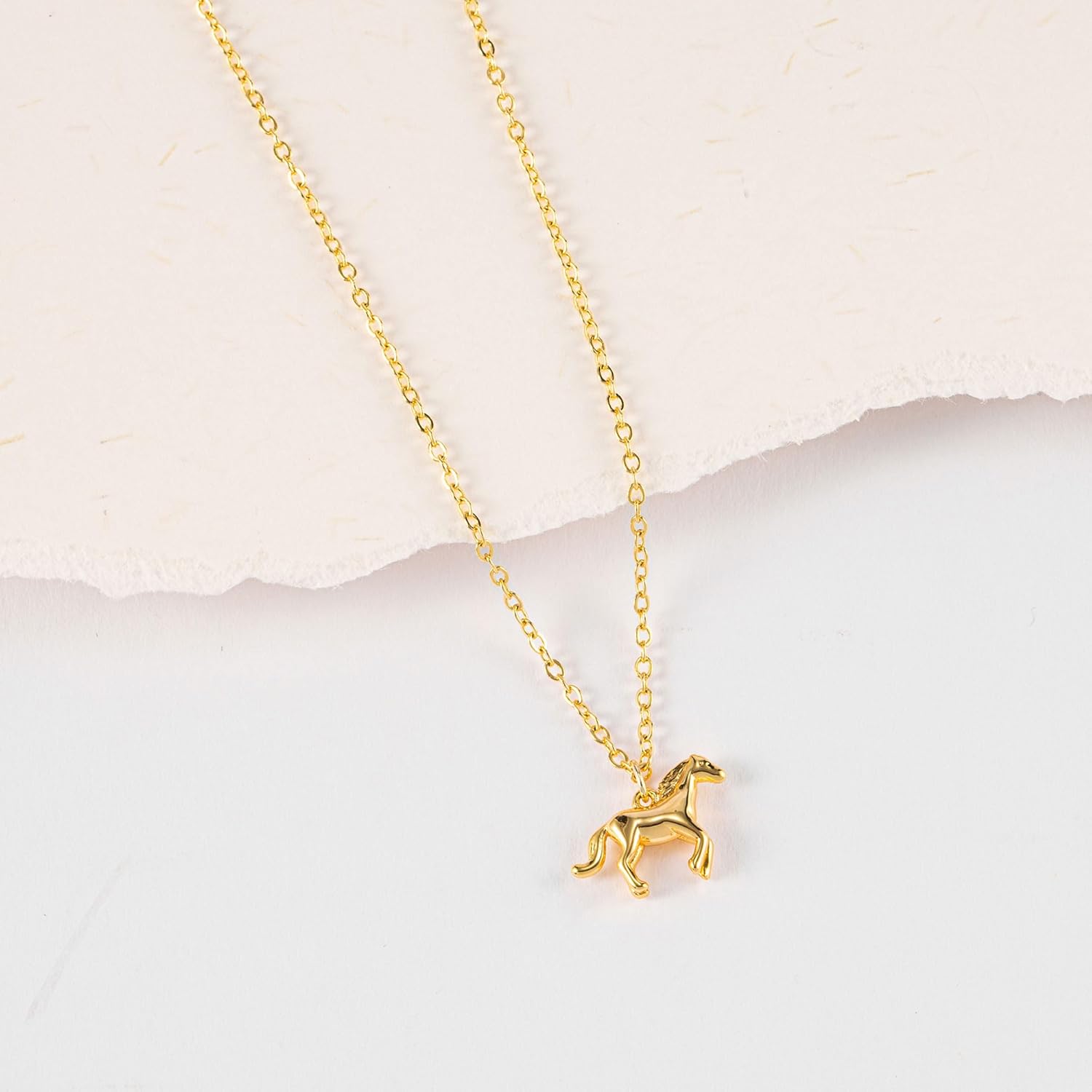 VRIUA Gold Necklace for Women – 14K Gold Plated Fish, Bee, Turtle, Cat, Sea Turtle, Snake, Dragon, Dragonfly, Elephant, Horse, Conch and Seahorse Pendant Necklace Trendy Jewelry - Image 6