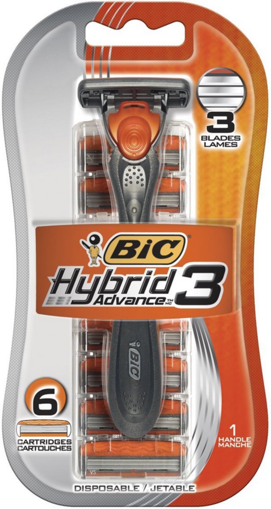 BiC Hybrid Advance for Men, Shaver System 1 ea (Pack of 11)