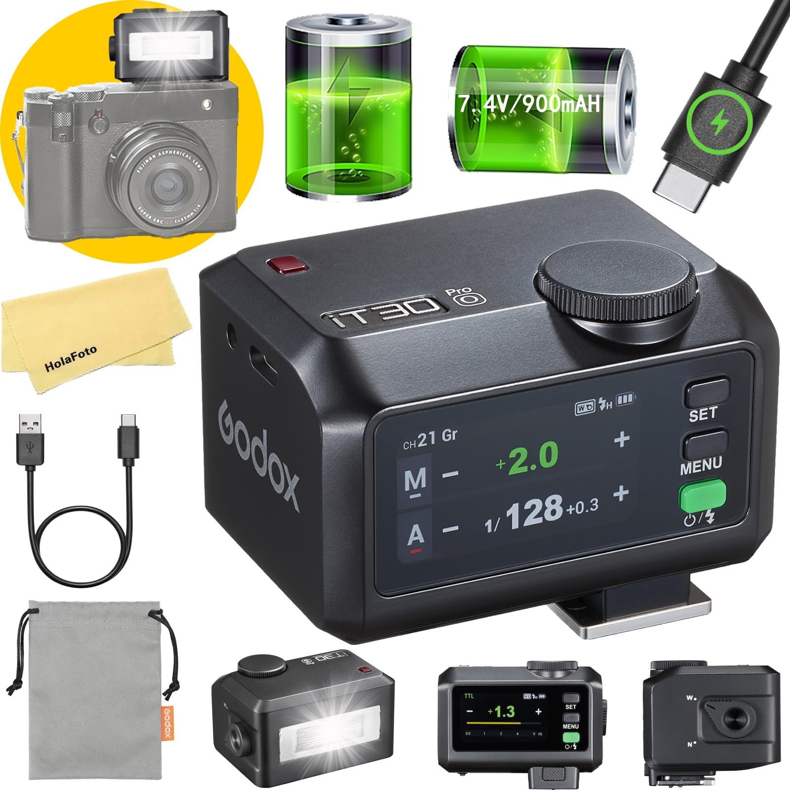 Amazon | Godox iT30Pro O 超軽量ミニ TTL フラッシュ,2.4GHz