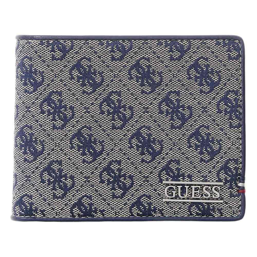 GUESS Monedero Boston Bifold Wallet Sand Blue Azul Marino