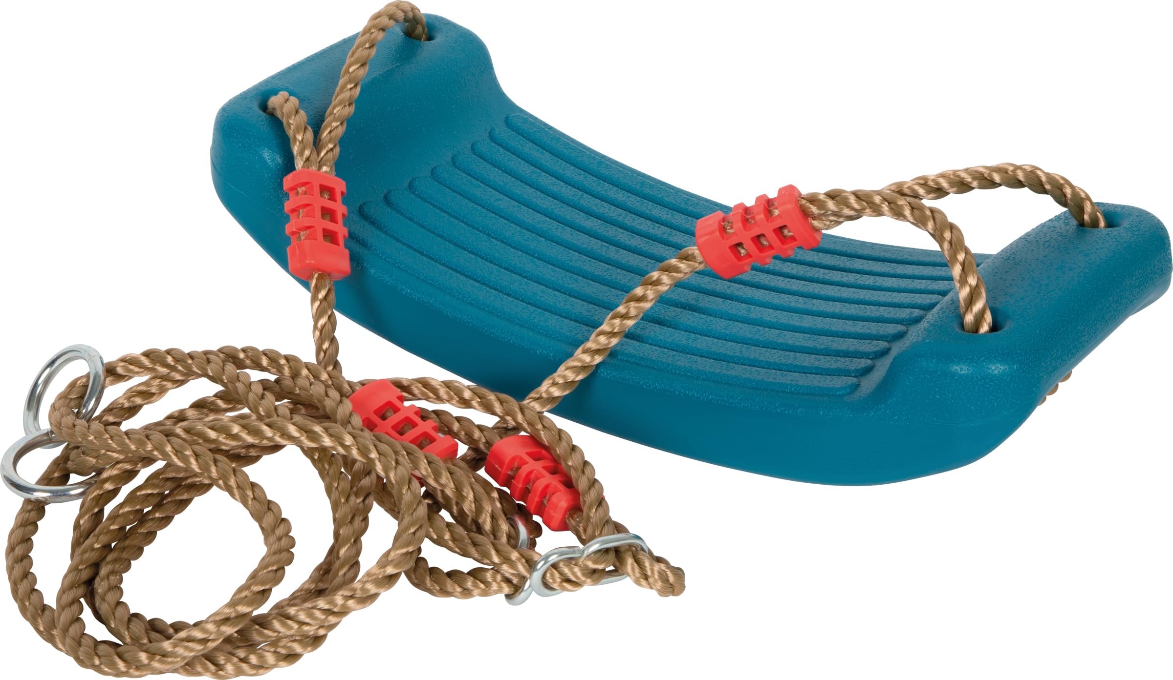small foot Altalena blu, con sedile resistente alle intemperie e corde in plastica resistenti, regolabili in lunghezza, per bambini dai 3 anni, 12793