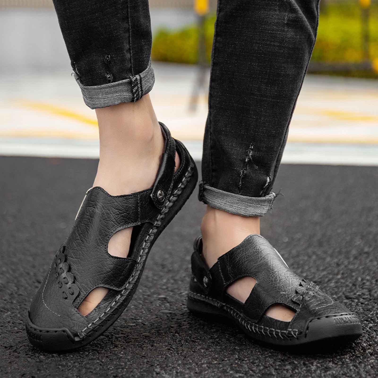 Generico Ciabatta Uomo,Pantofole Uomo Sandali da Comodi Slip-On Traspiranti Leggeri per Stile Casual e Passeggiate Estive