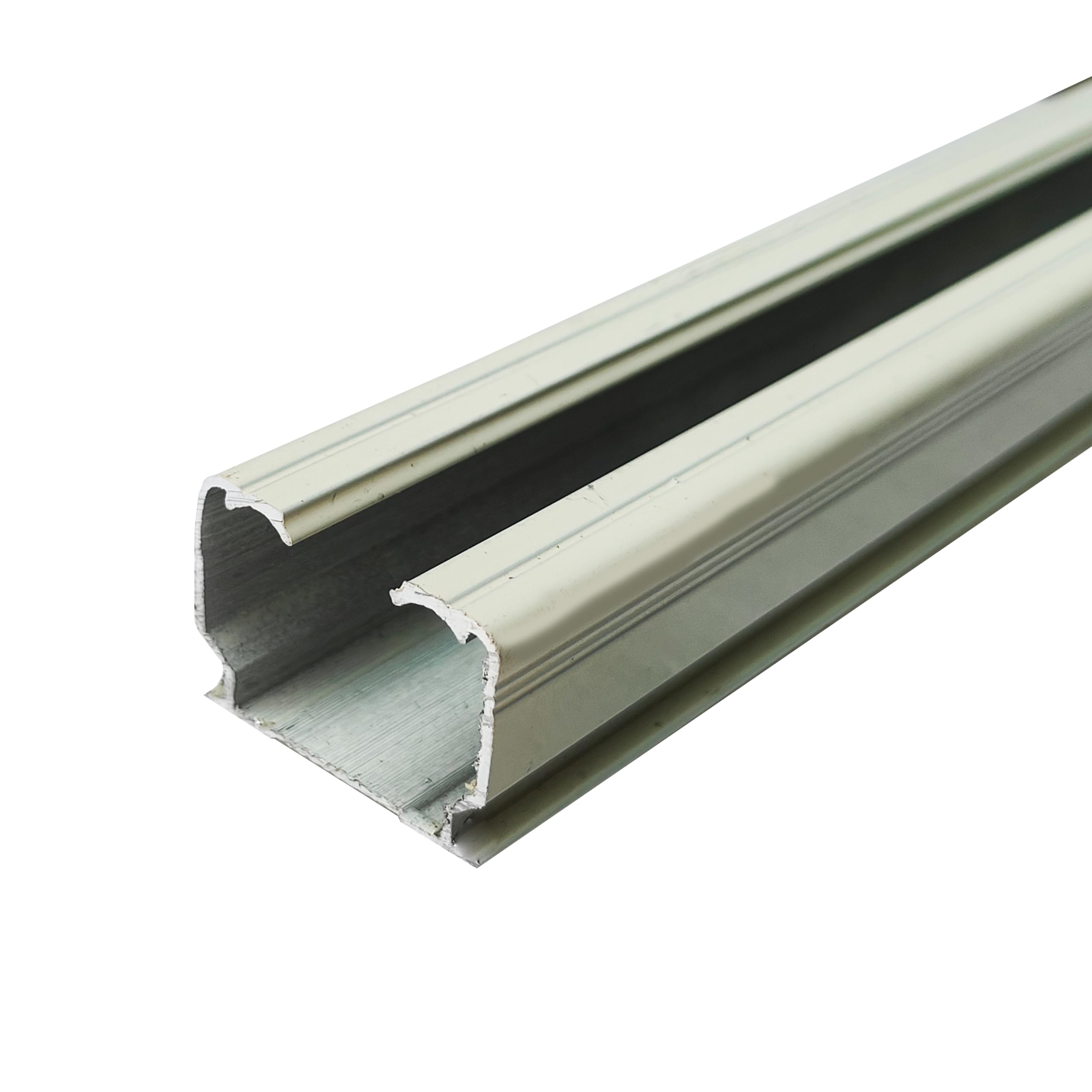 Aluminium Jambo M-Track Channel Curtain Track for Window/Door/Office With End Caps For Ceiling & Wall Mount Fit (Ivory Color,2 Feet)-image-47
