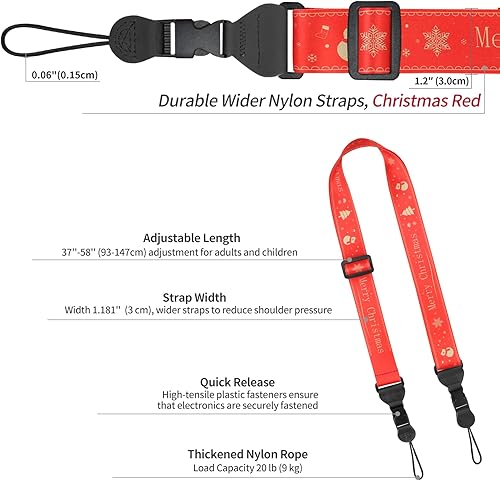 Miniatura 26 de Correa de nailon para iPad, correa ajustable para el cuello de la cámara, cómoda correa de hombro para iPad, tableta de teléfono celular, cámara