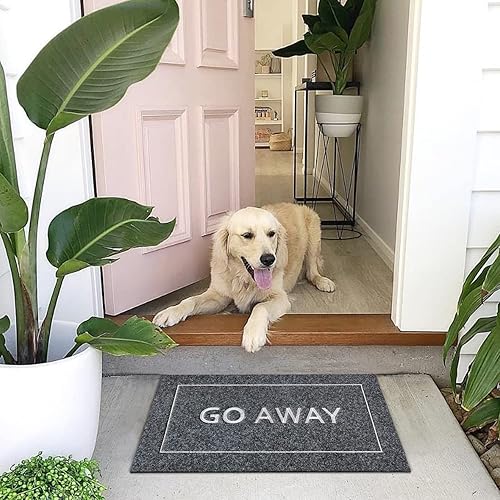 Miniatura 5 de JJUUYOU Felpudo para puerta delantera, entrada exterior, paseo, divertido tapete de bienvenida antideslizante, parte trasera de goma de perfil bajo