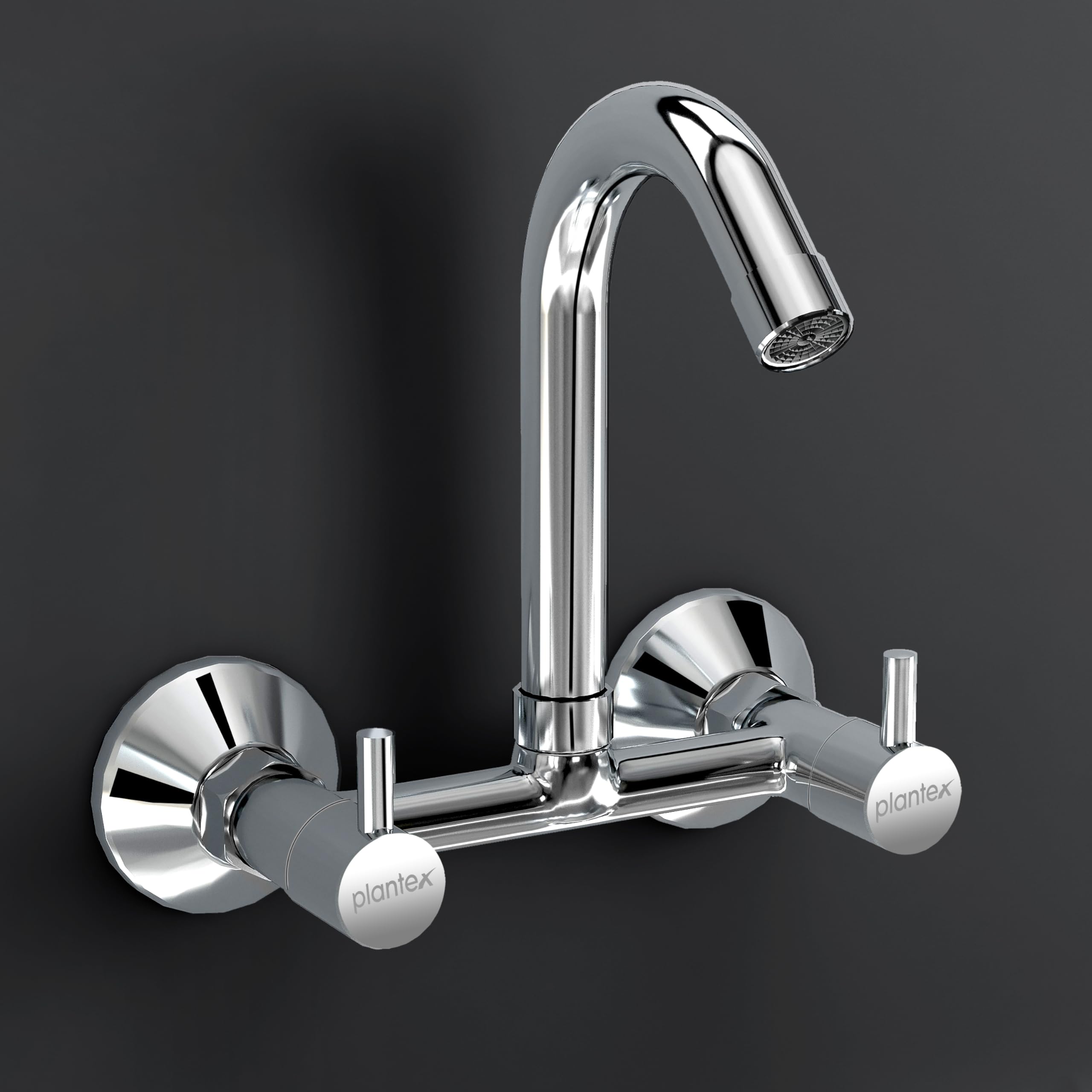 Plantex Sink Mixer for Kitchen Sink/Hot and Cold Water Mixer/360 Degree Rotating Spout/Wall Mount Sink Mixer with Teflon Tap/Kitchen and Bathroom Accessories-(MKS-1278-Chrome) (B0CVXPF3LB) Amazon Price History, Amazon Price Tracker