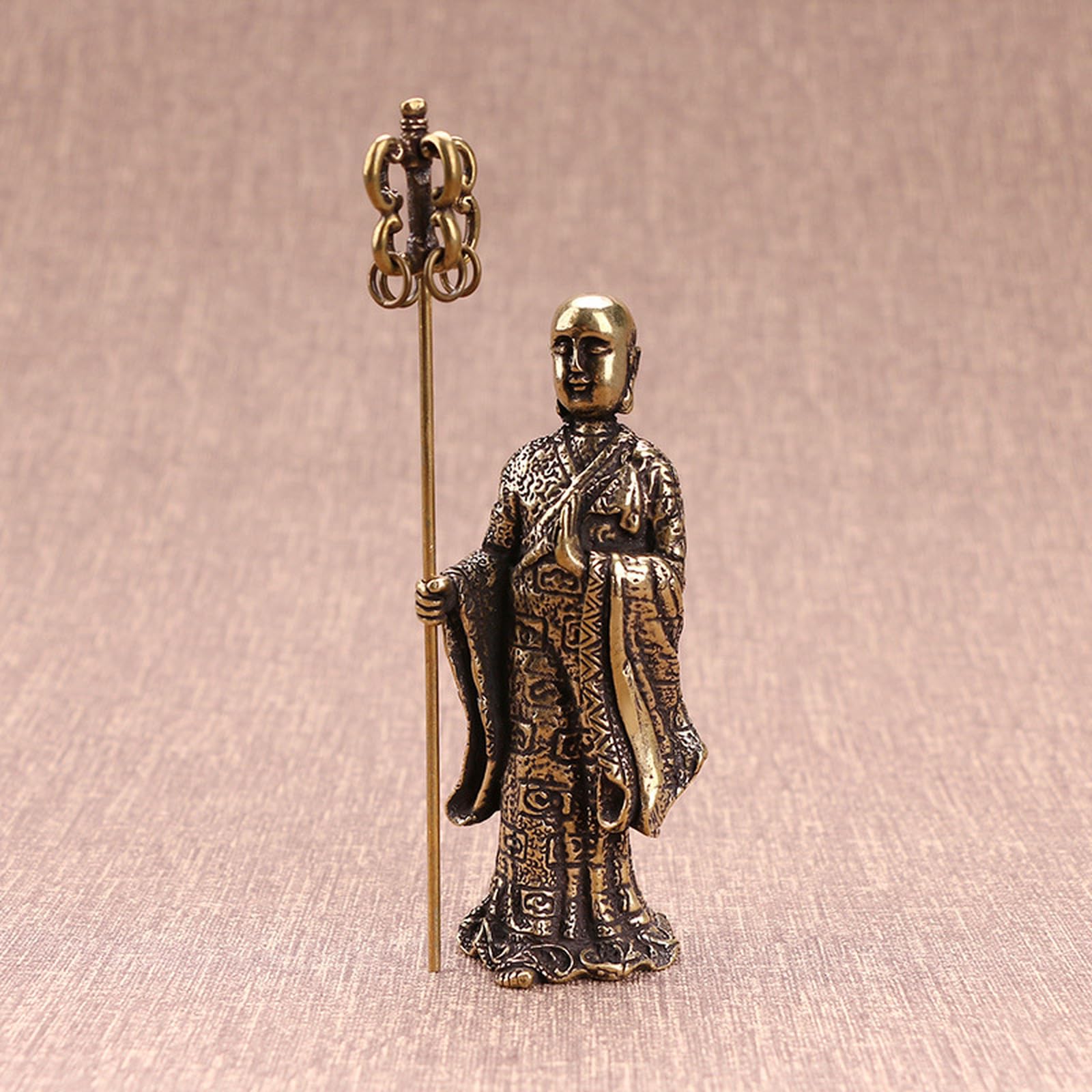Small Copper Statue Ornament Brass Statue Handcrafted Vintage Sculpture