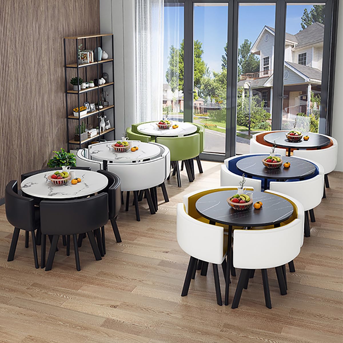 Table et Chaise Encastrables Petit Bureau Salle de Réceptiontable Basse et Chaise Ensemble Table de Réception et Chaise Table de Négociation Vente Boutiques Réunions Petites Tables Rondes