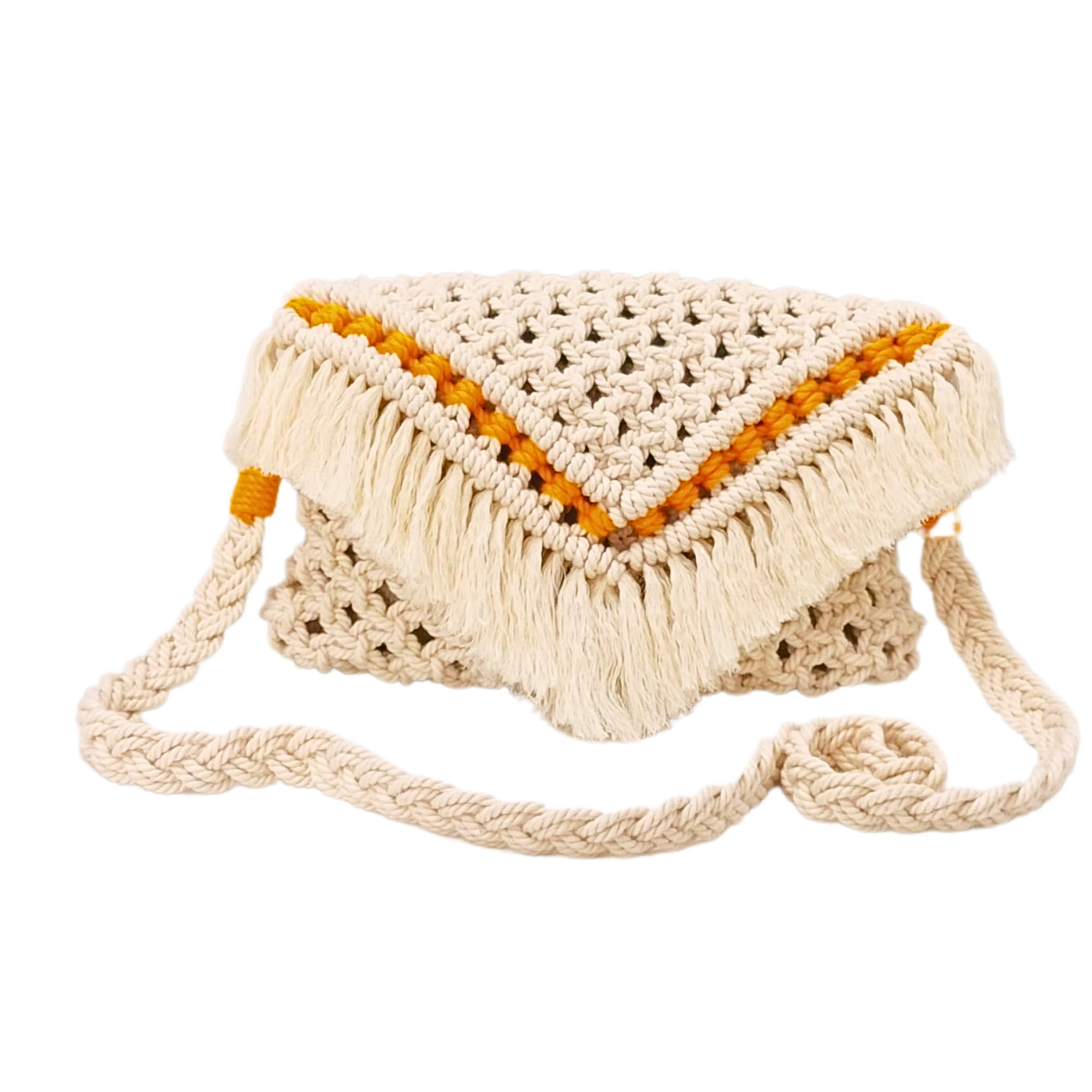 Tailored Knots Handmade Crossbody Sling/Clutch Bag for Women,Tassel Handbags (Off White) |S| (Off White) (B0DFDN1SKK) Amazon Price History, Amazon Price Tracker