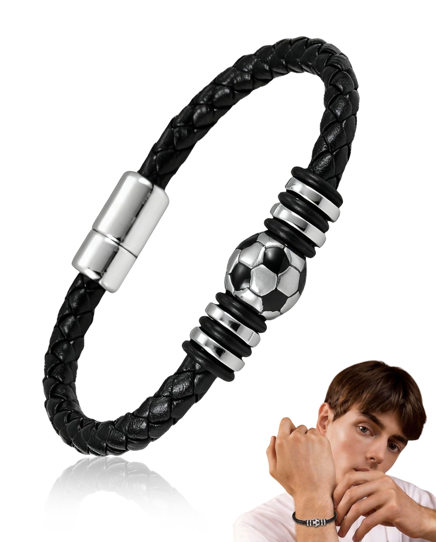 Pack De 12 Pulseras De Fútbol Ajustables Con Cuentas – Brazaletes De Amistad Para Equipos, Fiestas Y Fans Del Deporte, Diseño Deportivo