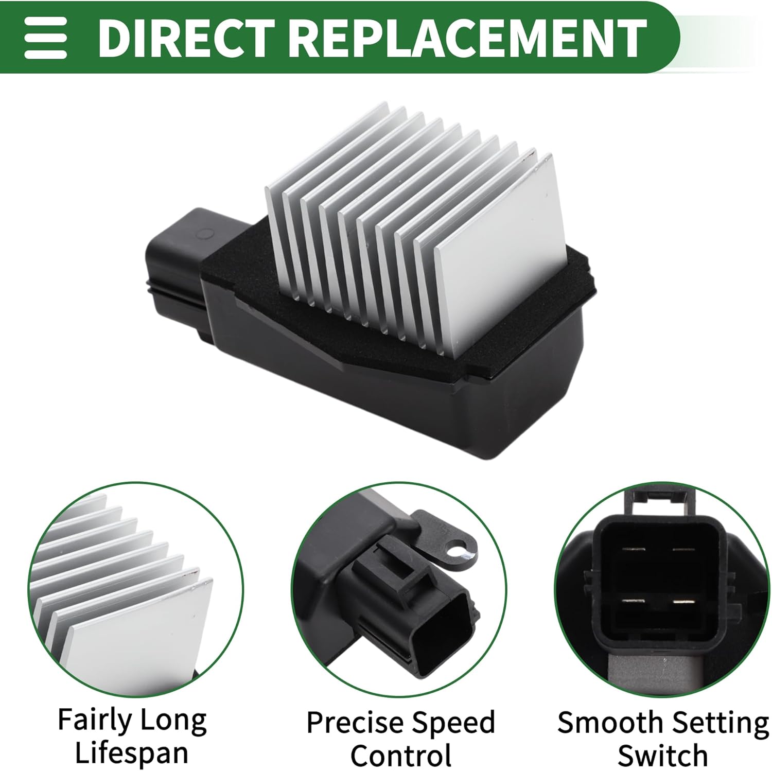 Motoforti HVAC Blower Motor Resistor Heater Blower Resistor for Ford F-150 2004-2008 for Lincoln LS 2005-2006 Metal ABS No.3W4Z19E624AA Silver Tone