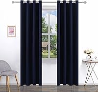 Vista 37 de Pickluc - Paneles de cortinas opacas con ojales, cortinas para bloquear la luz para el dormitorio, aisladas térmicamente, reducción de ruido