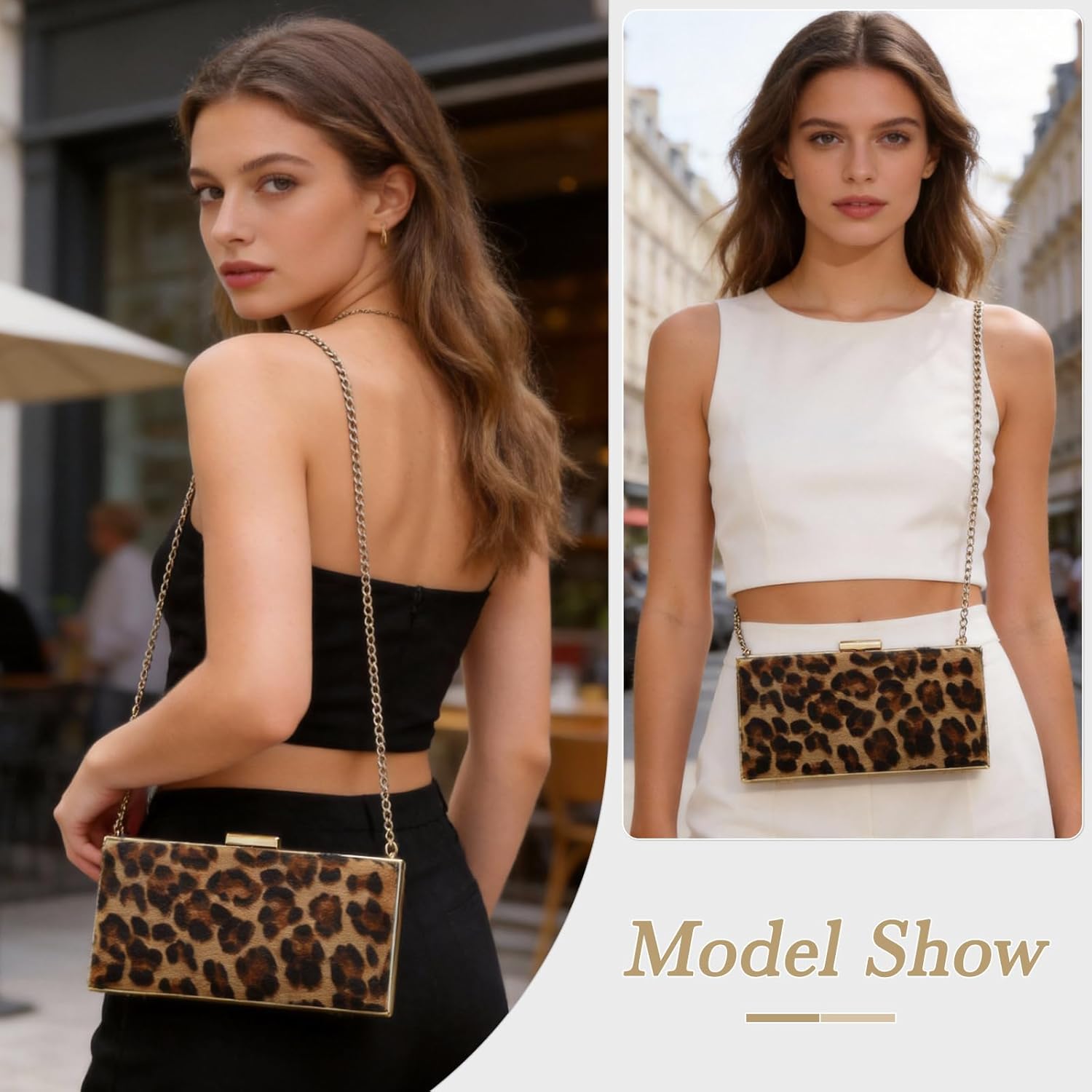 Clutch Purse for Women-Evening Bag with Removable Chain Strap Elegant Handbag for Wedding/Prom/Cocktail/Party - Image 4