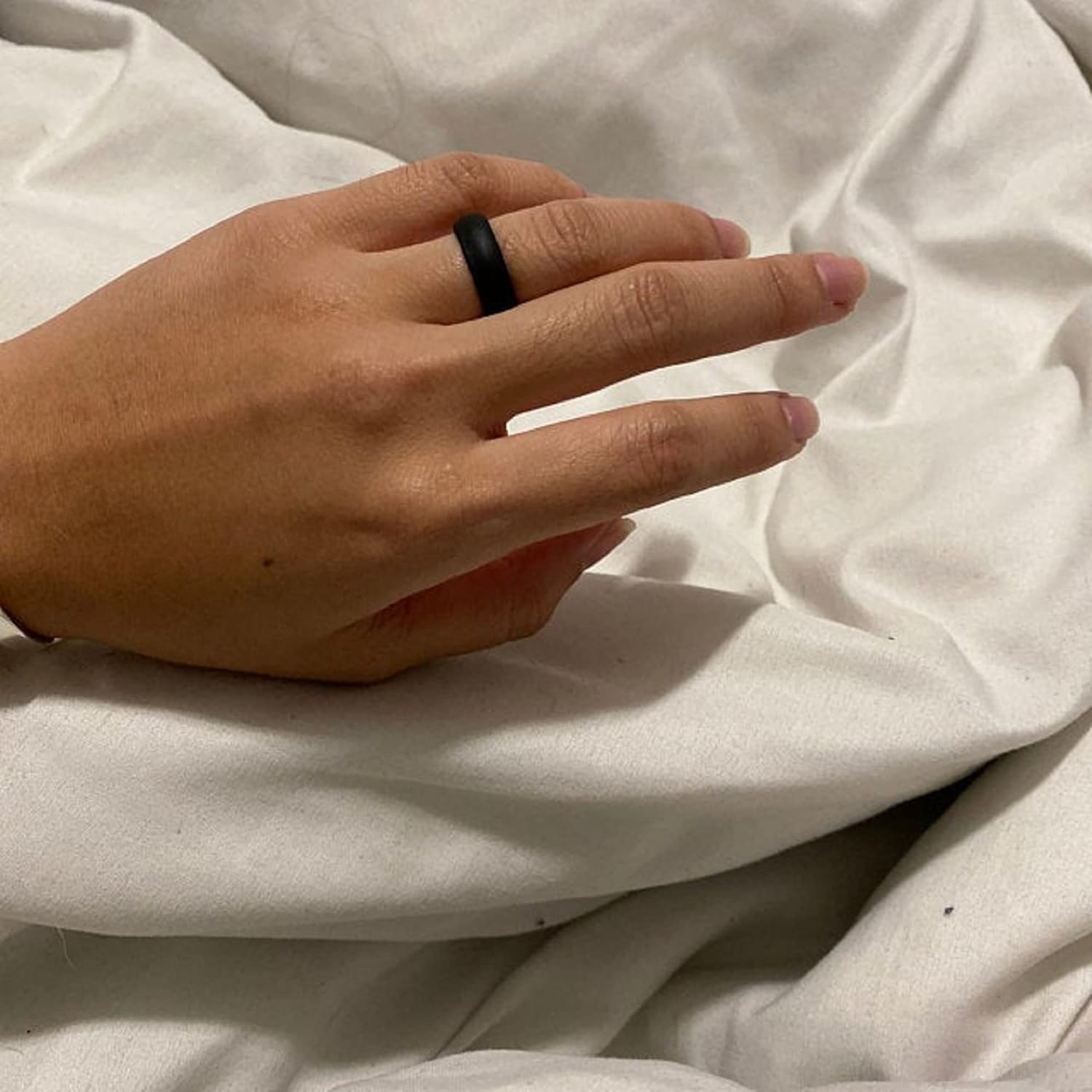 AERA CUSTOM ENGRAVED Womens Silicone Wedding Band Active Athletic Ring - Personalize Any Text, Symbol, Image - SHIPS NEXT DAY
