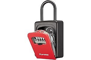 Spacious Combination Lockbox for Secure Key Storage Outdoors or Indoors