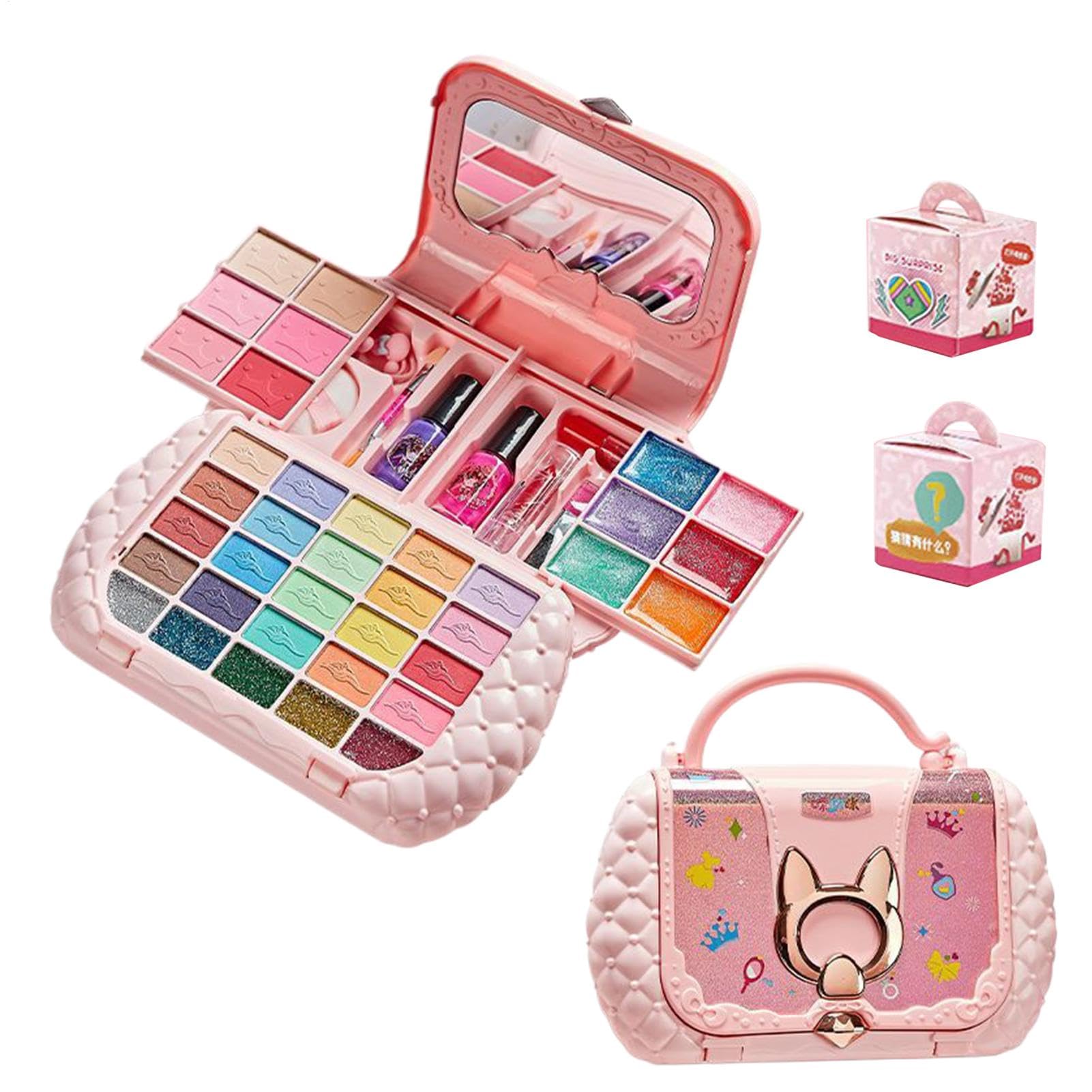 Set trucchi bambini set principessa lavabile sicuro atossico | Set Cosmetico Lavabile Vero Da Principessa Per Bambini Di Ruolo Travestimento Festa Salone Di Bellezza Cosmetico Glitter