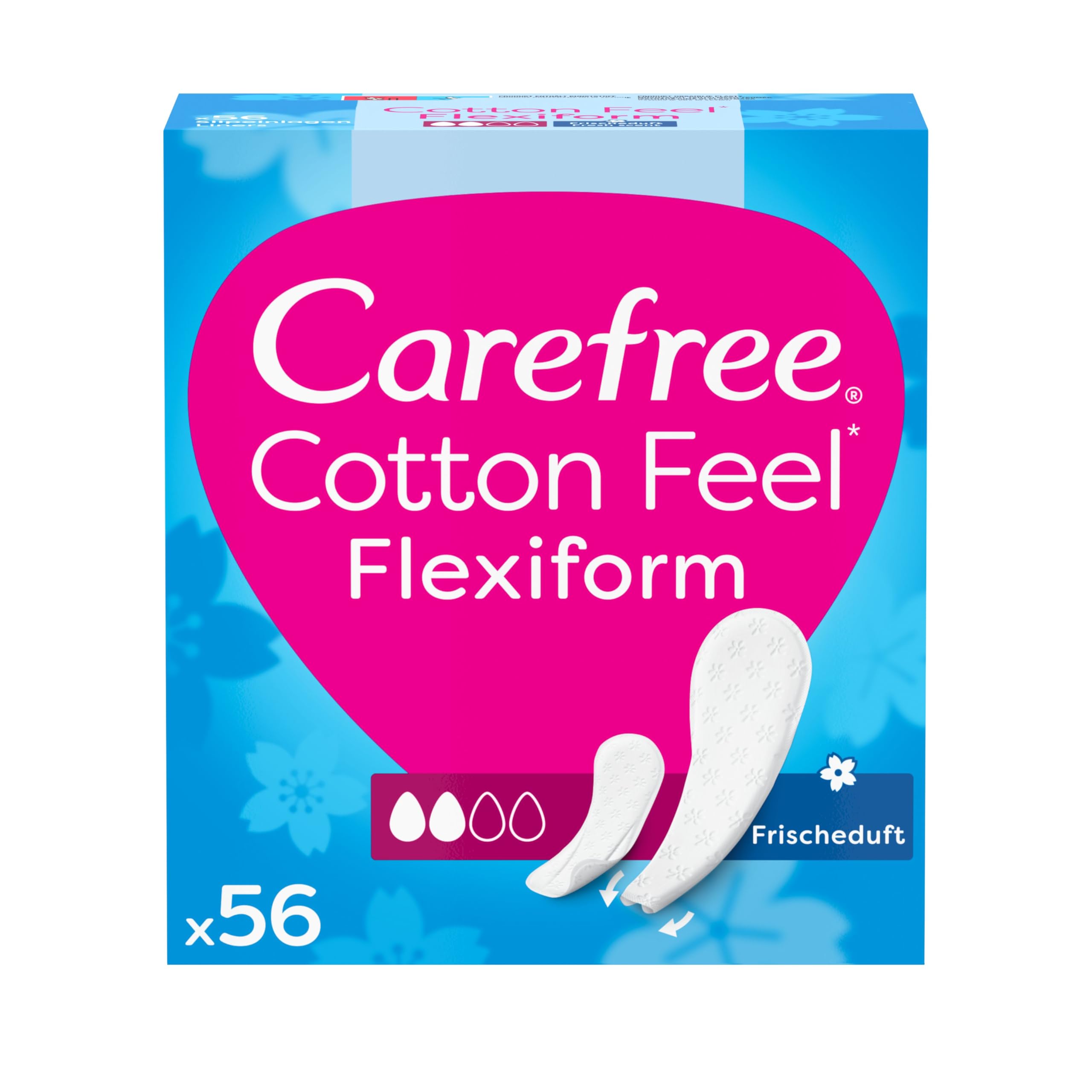 Slipeinlagen Cotton Feel Flexiform mit Frischeduft, 56 Stk - Neues Design