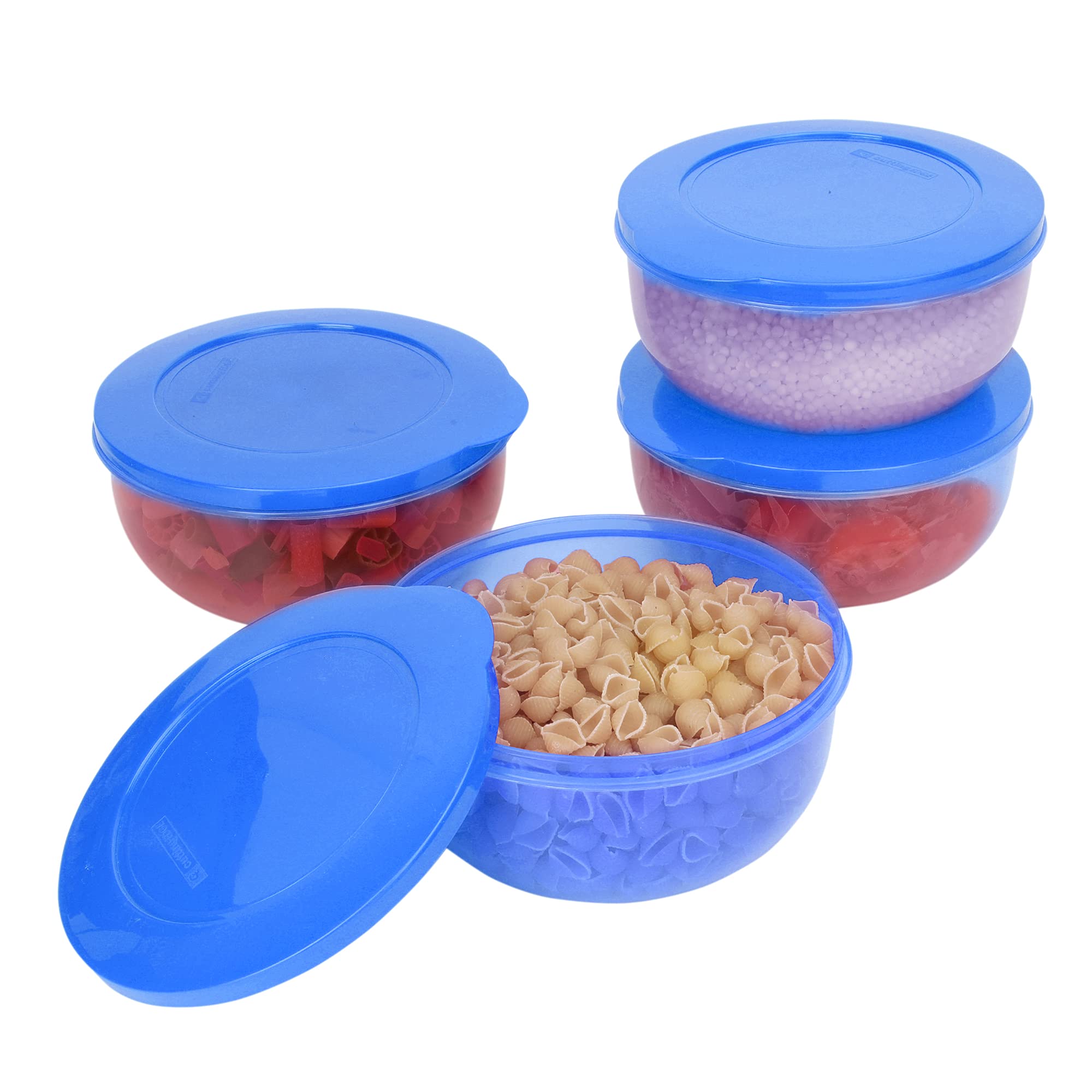 Cutting EDGE Eco-Storage Plastic Container Set for Kitchen & Refrigerator, Set of 4 - (Light Blue, 900 ML)