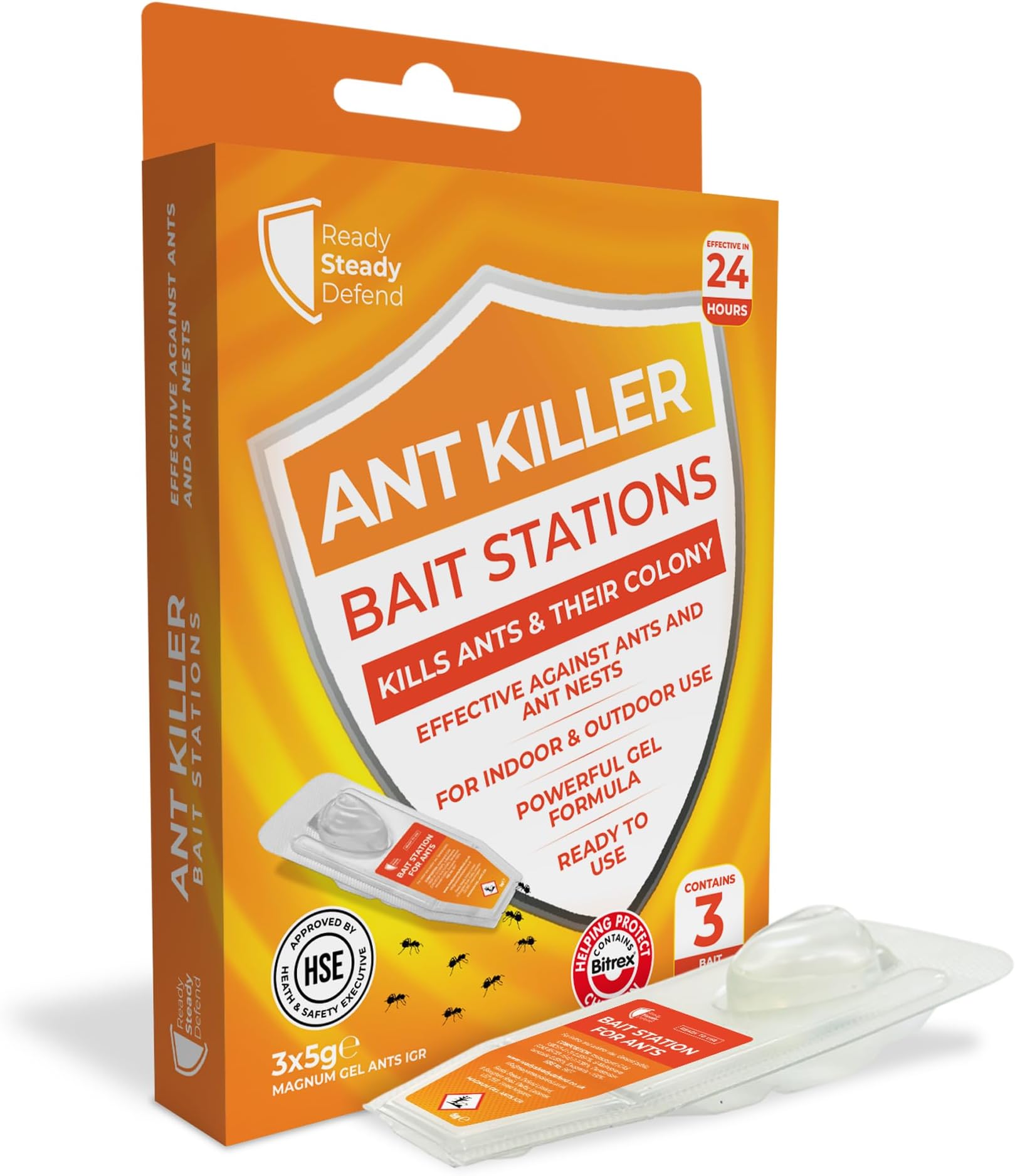 SCHÄDLINGSMEISTER® Ant Bait Box 4 Ant Killer Bait Stations with Ant