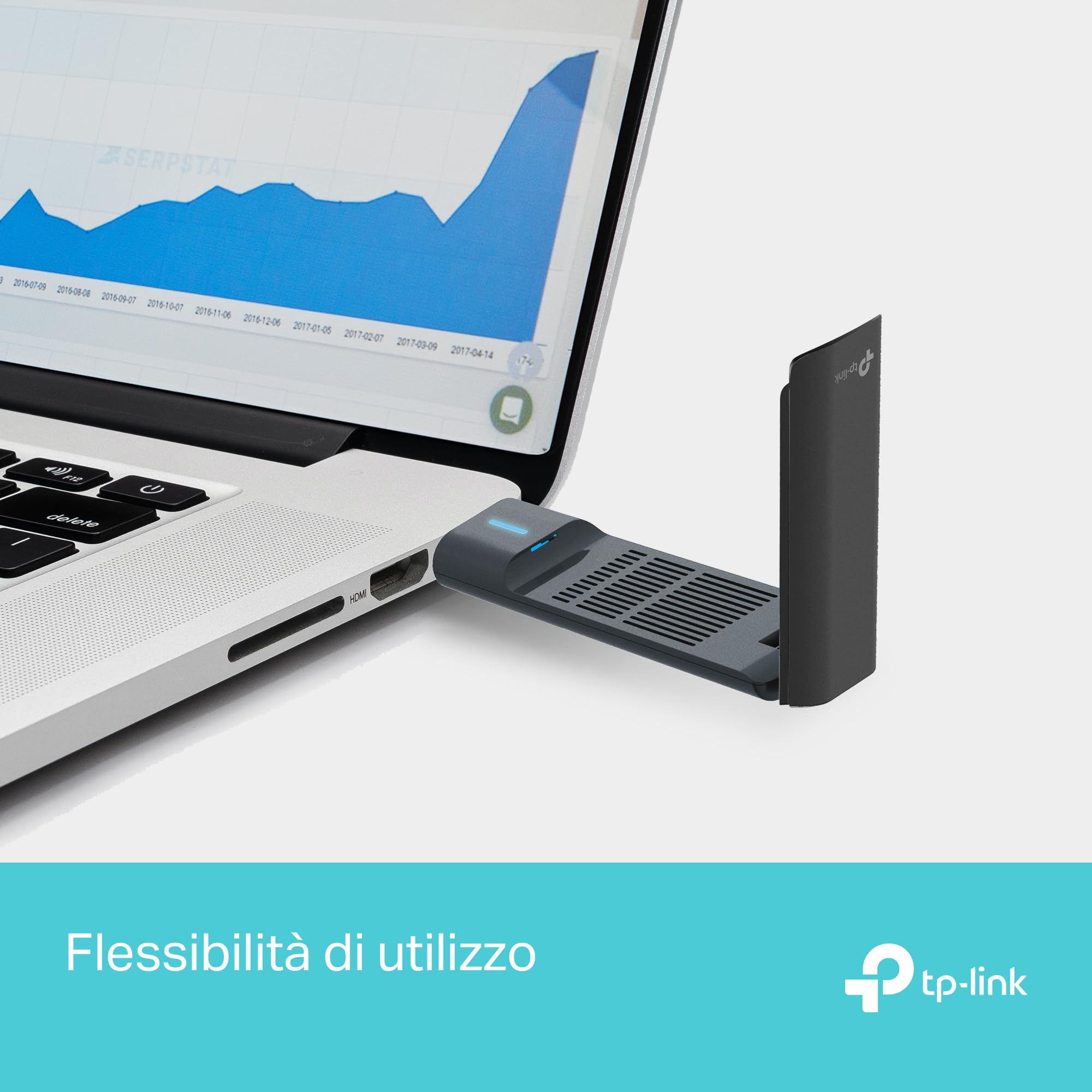 TP-Link Archer TXE70UH Chiavetta Wi-Fi 6E 5400Mbps, WiFi USB 3.0, Antenne Alto Guadagno, WPA3, OFDMA, MU-MIMO, Beamforming, per PC Fisso, Windows 11/10