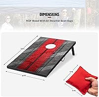 Vista 4 de Wild Sports Juego para exteriores – Madera MDF aprobada para portón trasero de 2 x 3 pies con bolsas de frijoles para todo tipo de clima incluidas