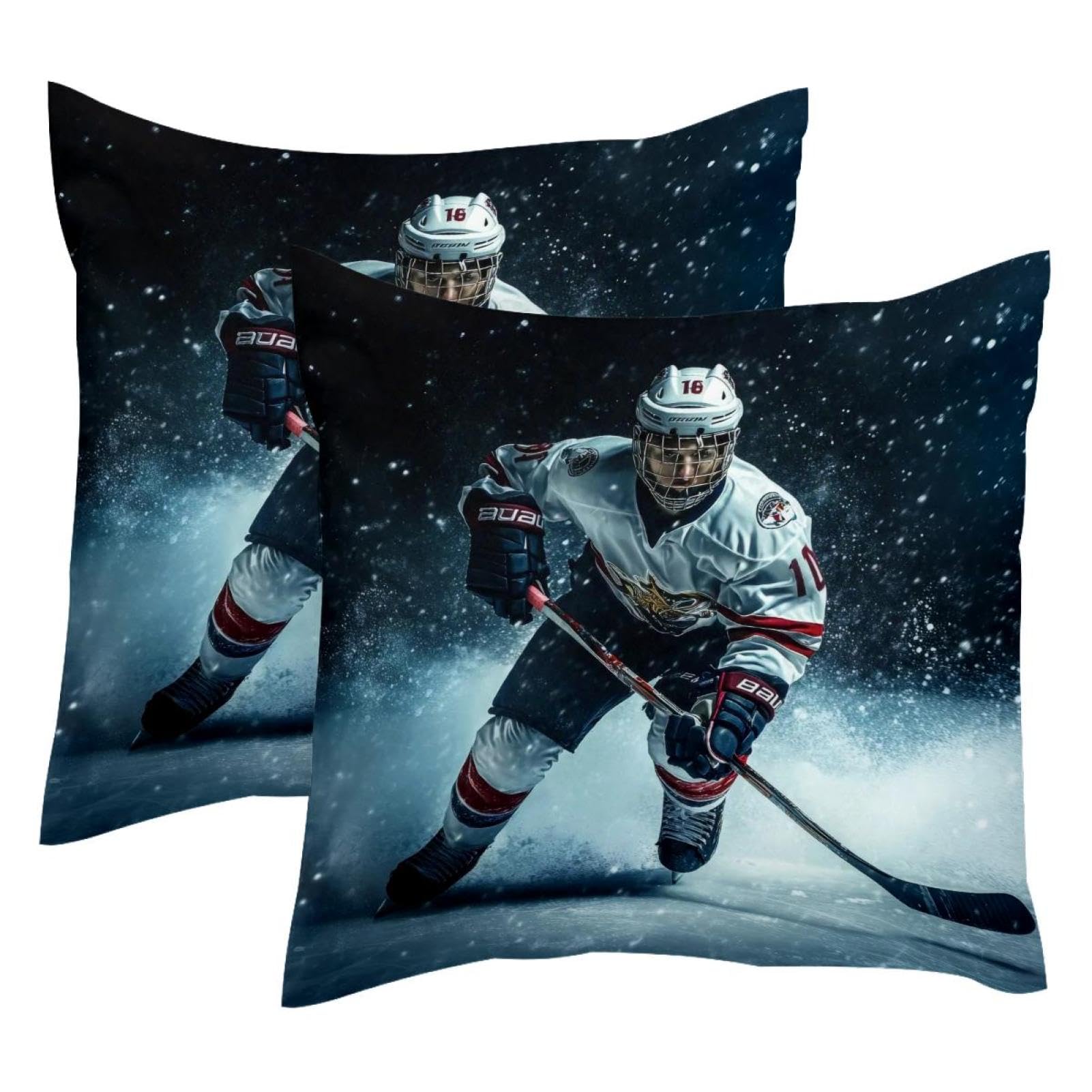 Coussin hockey glace en velours pour décorer le salon moderne