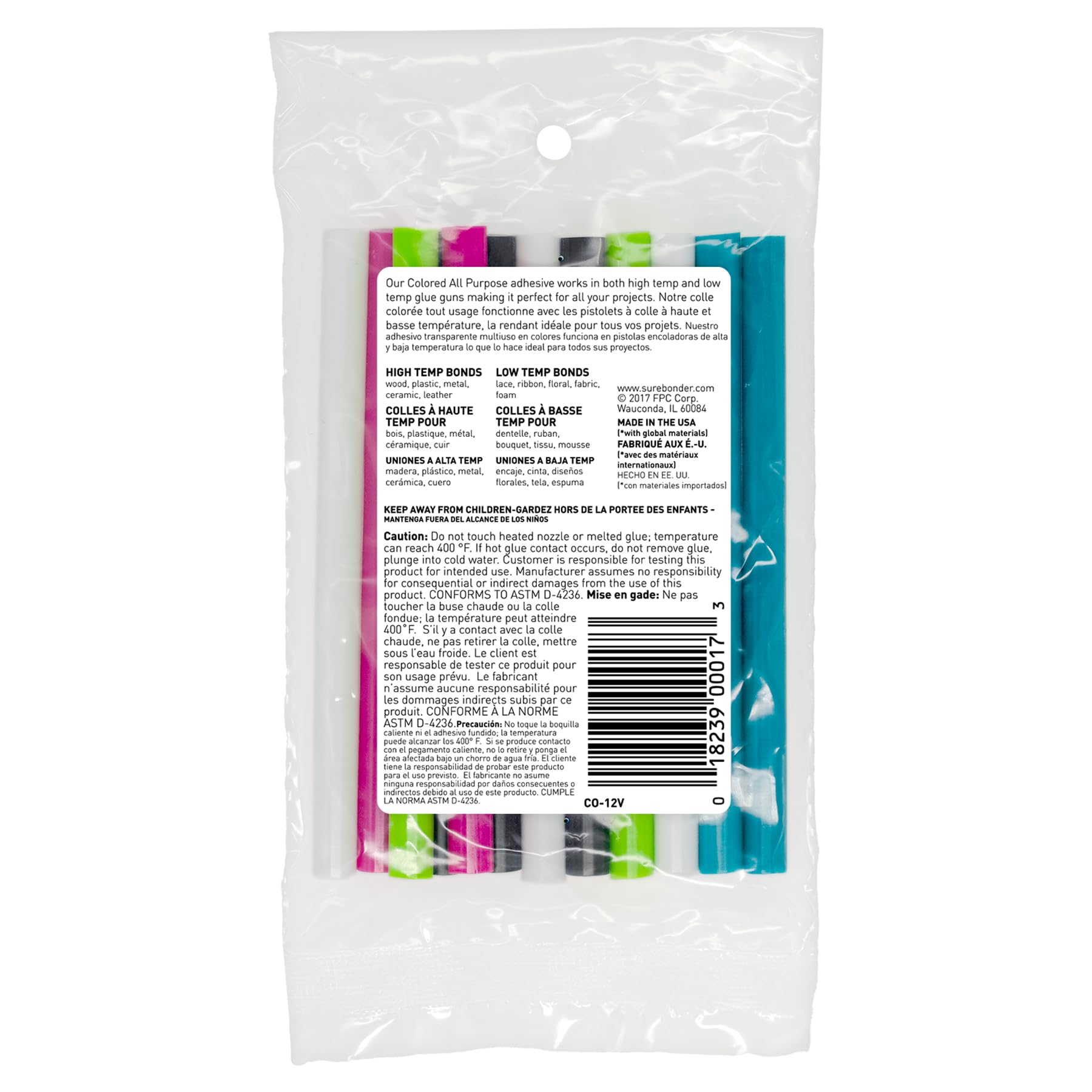 Tutto-Temp colore Mini Stik colla stick-5/16"X 4" 12/Pkg