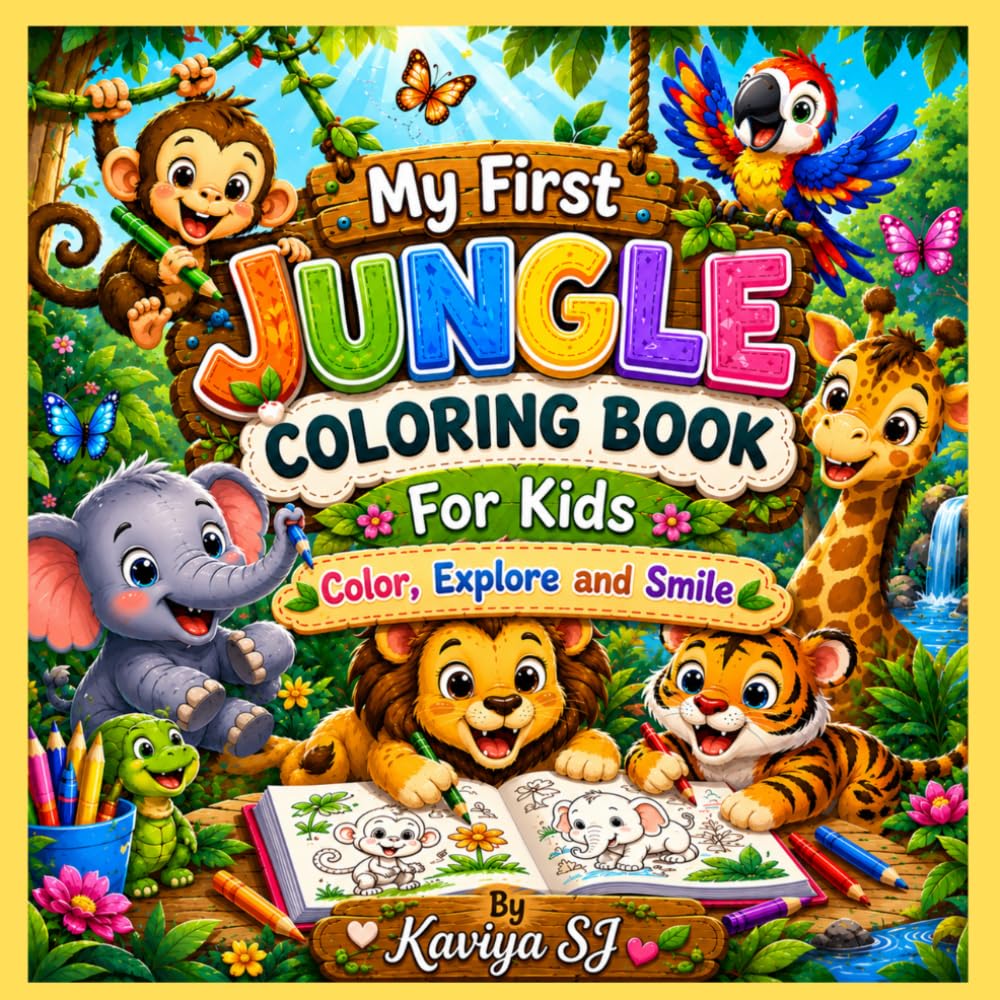 My First Jungle Coloring Book For Kids: Color, Explore and Smile