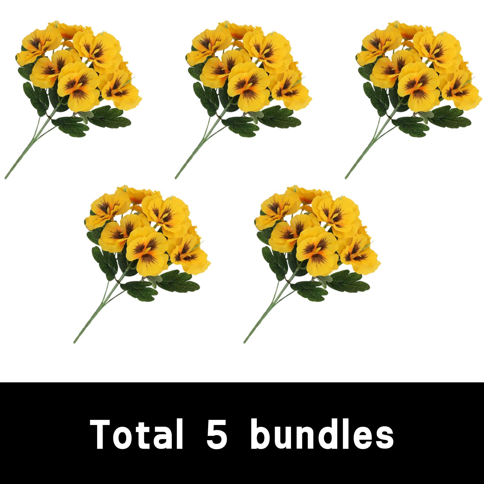 astylishome Faux Flowers that Look Real for a Tall Vase Yellow Artificial Flowers Fake Flowers Real Touch for Party Home Wedding Decoration and DIY Decor 3415 - Image 2