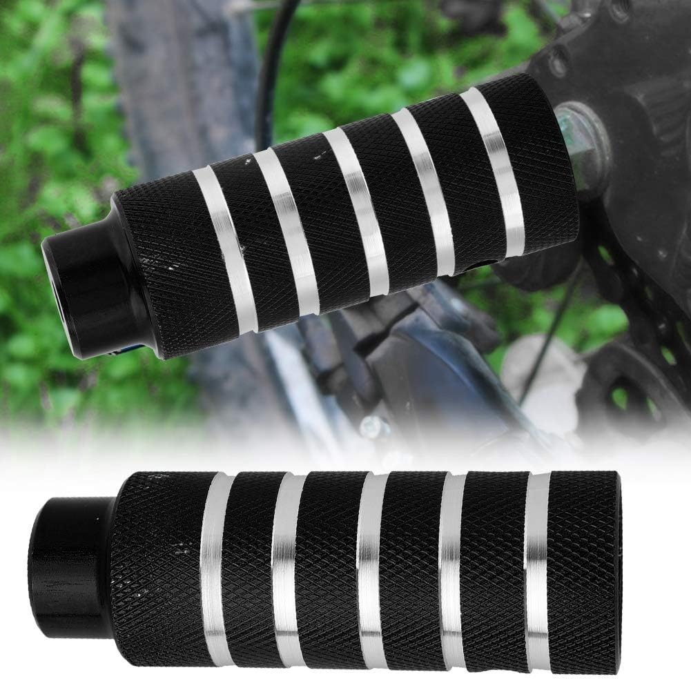 ASHATA Pegs for Mountain Bike, 1 Pair Metal Cycling Rear Stunt Pegs Footrest for Mountain Bike, 1.5x4.3 inch (Black)