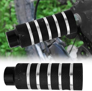 ASHATA Pegs for Mountain Bike, 1 Pair Metal Cycling Rear Stunt Pegs Footrest for Mountain Bike, 1.5x4.3 inch Black