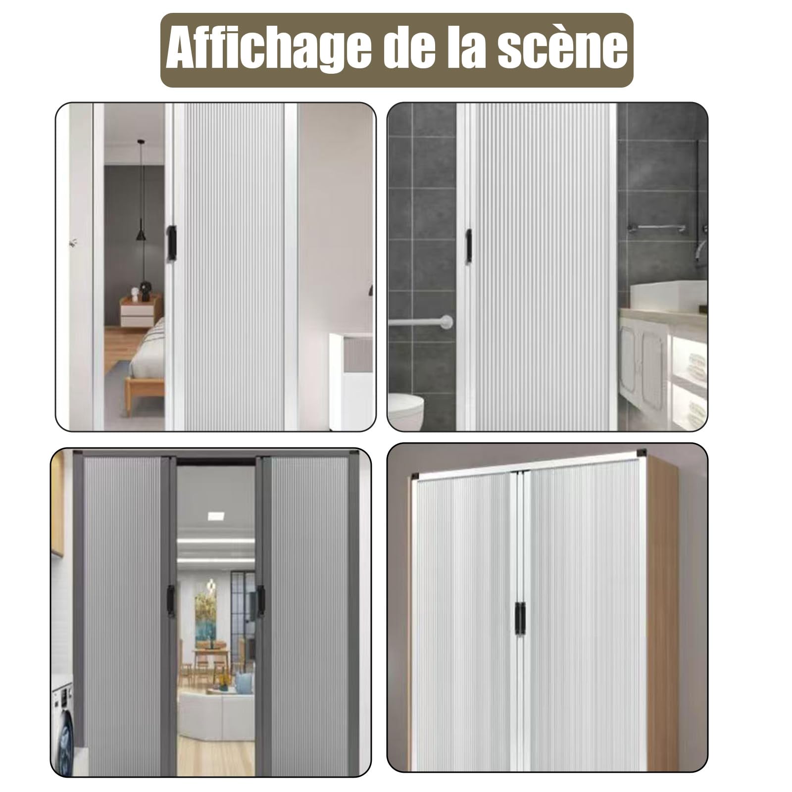 Porte coulissante interieur, Porte Pliante accordéon, Porte Accordéon Pliante Blanche Sur Mesure - Tissu Cellulaire et Cadre en Aluminium, Panneau Non Tissé, Facile à installer(W×H:70×200cm)