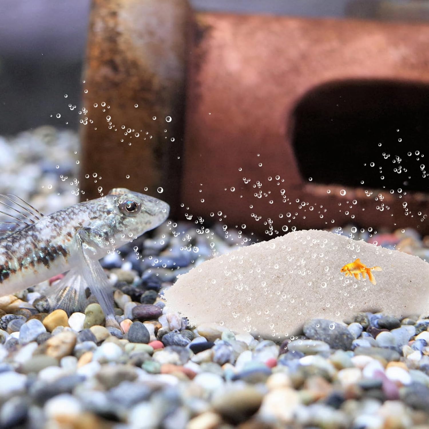 BESPORTBLE Decorative Aquarium Gravel and Outdoor Garden Stones White Sand 500g×2 Packs Landscaping Gravel Substrate for Freshwater Fish Tanks and Plant Vase Decoration