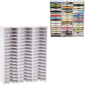 SANFURNEY Cassette Tape Storage, 51-Slot Desktop Audio Tape Organizer